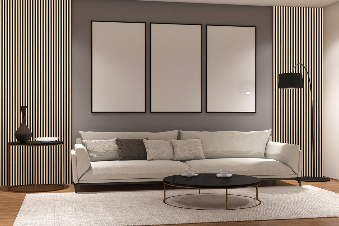 Harbour Oak Acoustic Panel 2400x600 Thin Slatt