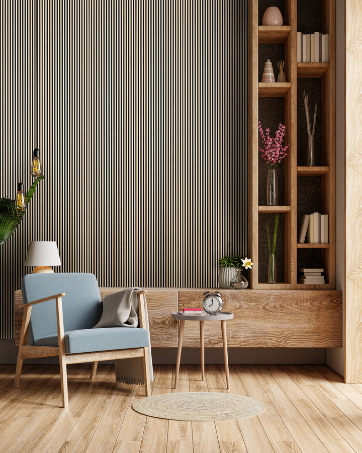 Harbour Oak Acoustic Panel 2400x600 Thin Slatt