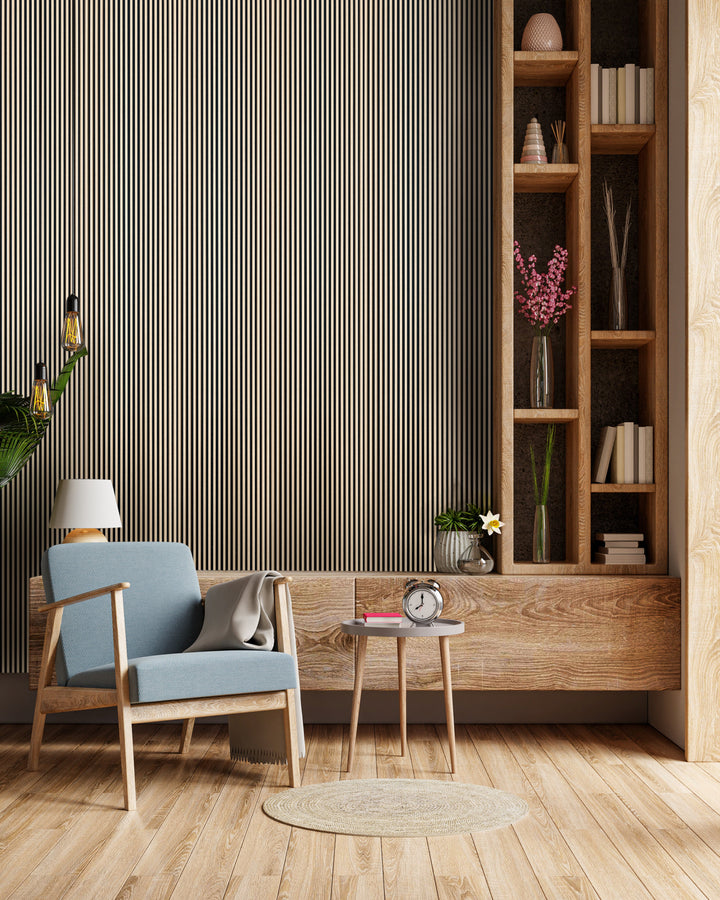 Harbour Oak Acoustic Panel 2800x600 Thin Slatt