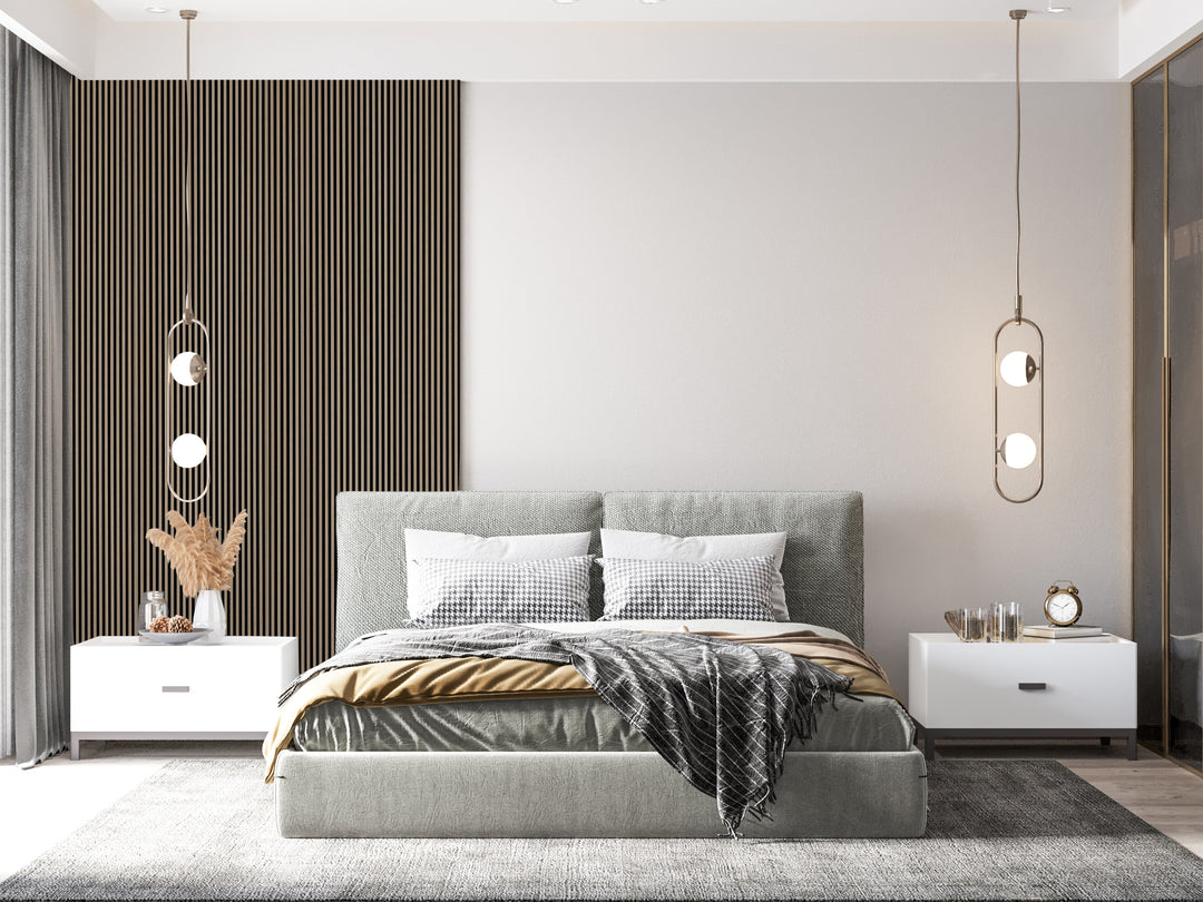 Tobacco Walnut Acoustic Panel 2400x600 Thin Slatt