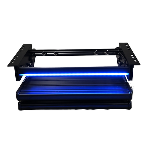 Aluminum black double steps with LED