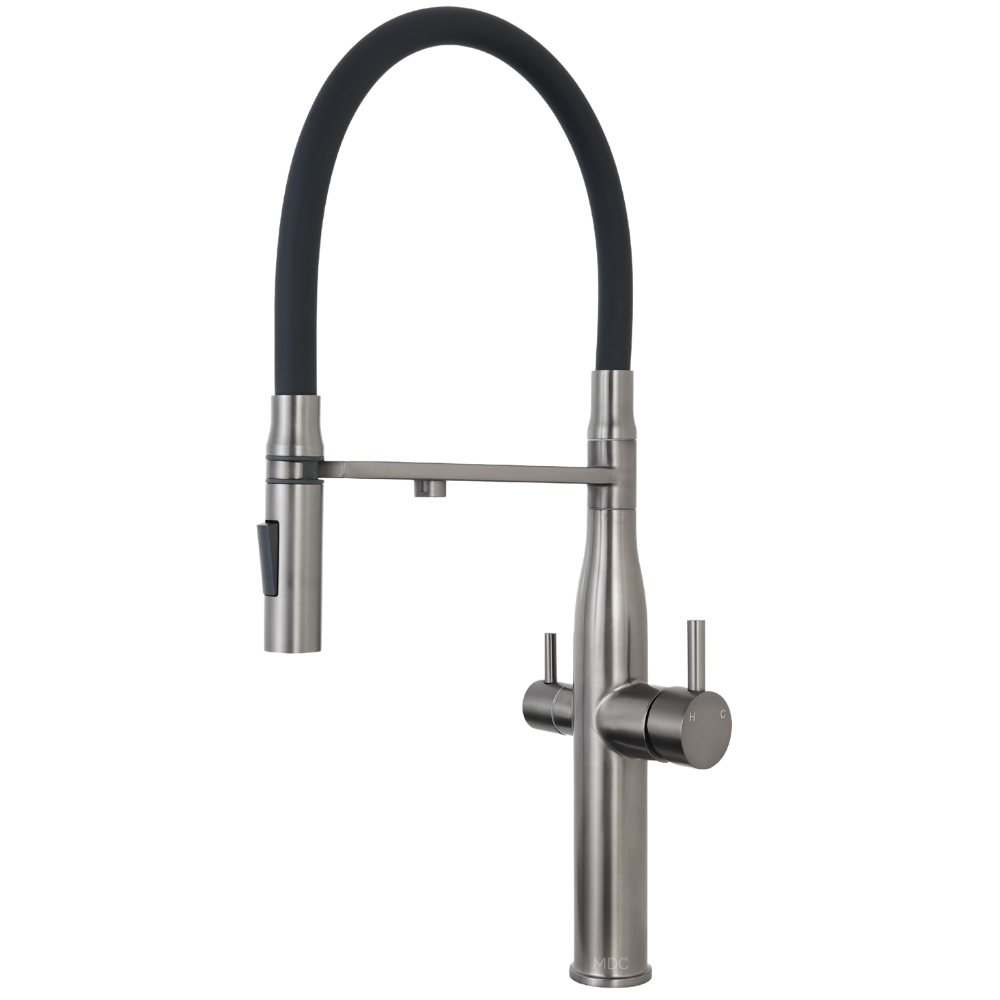 3 May Mixer Tap Pull Out Brushed Gun Metal