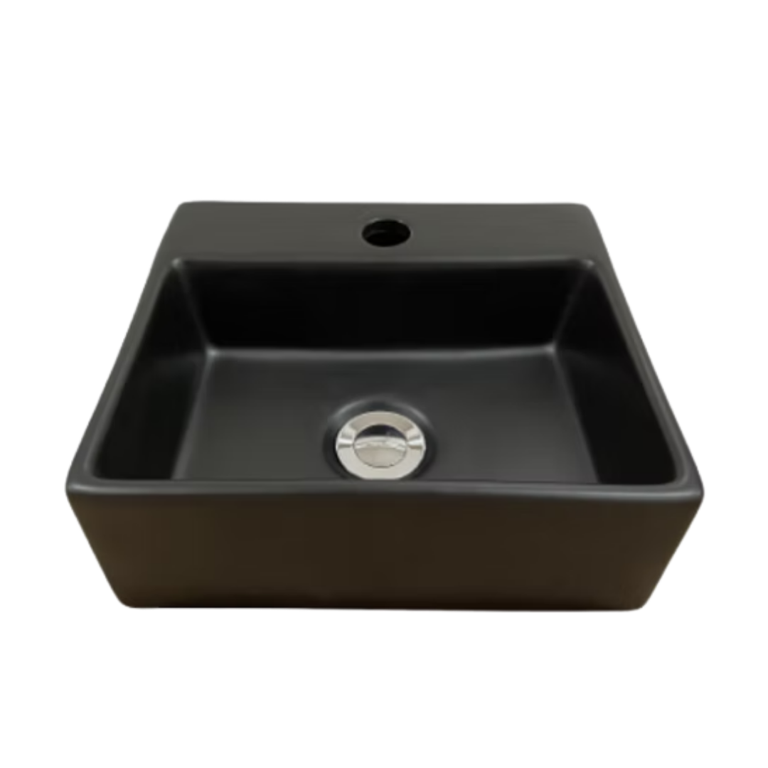 Black Ceramic Vanity Basin 330x290x120mm