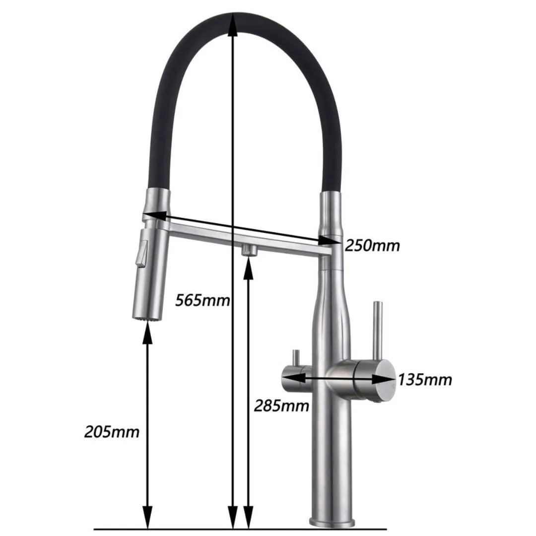 3 May Mixer Tap Pull Out Brushed Gold