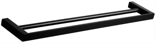 Elegant Double Towel Rail (Black)