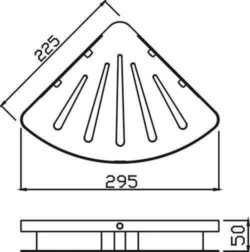 Universal Stainless Steel Corner Shelf