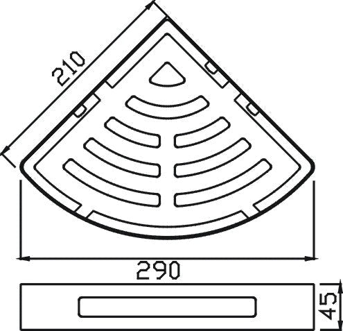 Universal Stainless Steel Corner Shelf