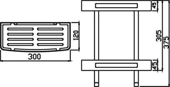 Universal 2 Tier Stainless Steel Shelf