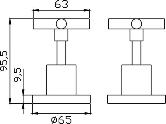 Cross Wall Top Assemblies (Brushed Nickel)