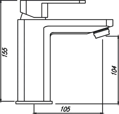 Elegant Basin Mixer (Black)