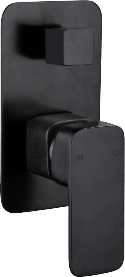 Elegant Wall Mixer With Diverter (Black)