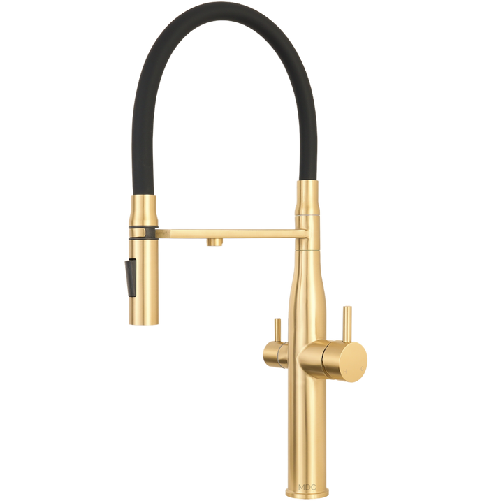 3 May Mixer Tap Pull Out Brushed Gold