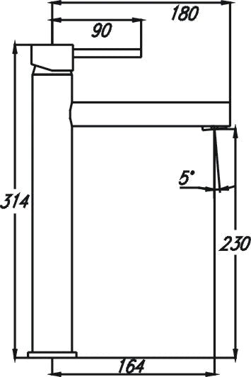 Ideal High Basin Mixer (Brushed Gun Metal)