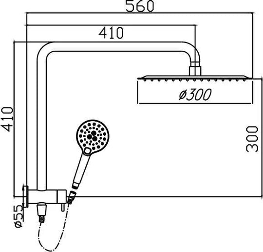 Ideal Shower System (Brushed Gun Metal)