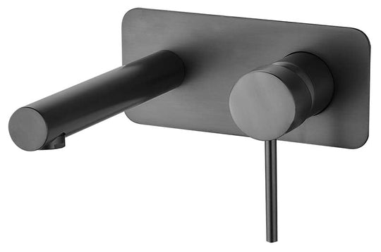 Ideal Wall Mixer With Outlet (Brushed Gun Metal)