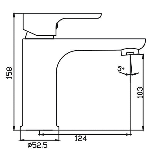 Sleek Basin Mixer (Black)