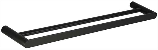 Sleek Double Towel Rail (Black)