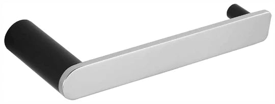 Sleek Toilet Roll Holder (Black / Chrome)