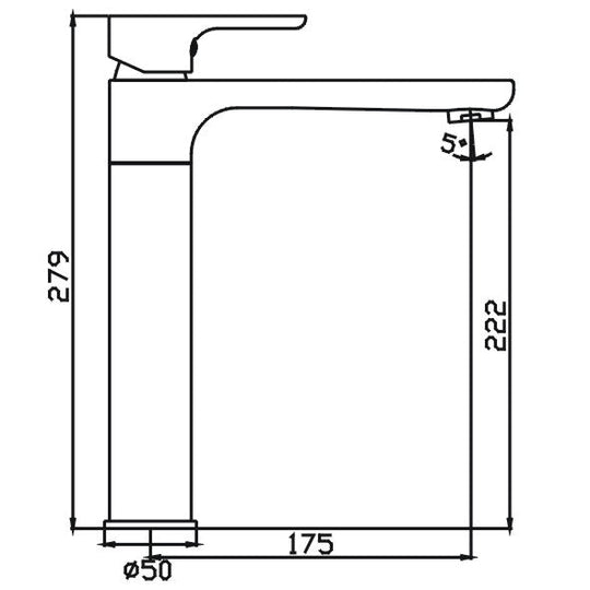 Sleek Sink Mixer (Black / Chrome)