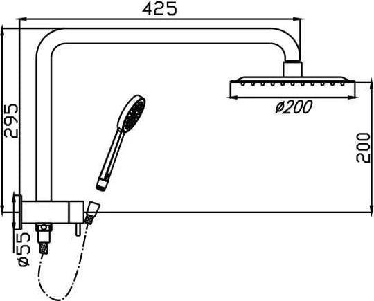 Cuter Shower System (Black)